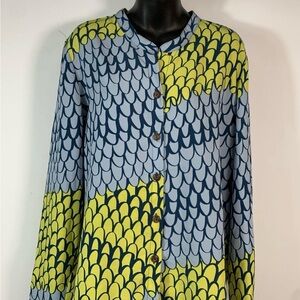 Manuhealii Multicolor Scale Pattern Blouse